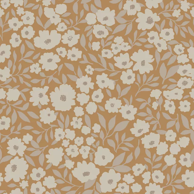 Bettwäsche Vintage Blüten Sand