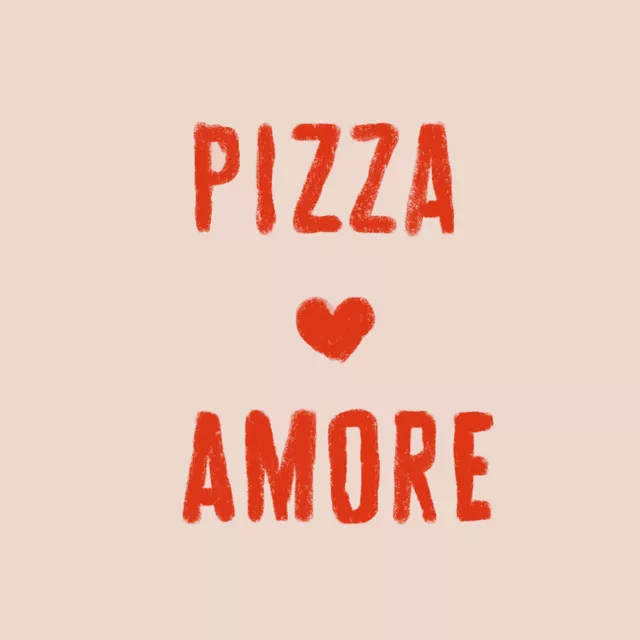 Geschirrtuch Pizza Amore Rot