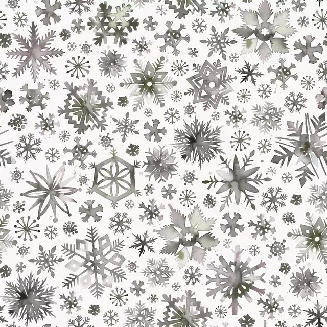 Kissen Winter Snowflakes Gray