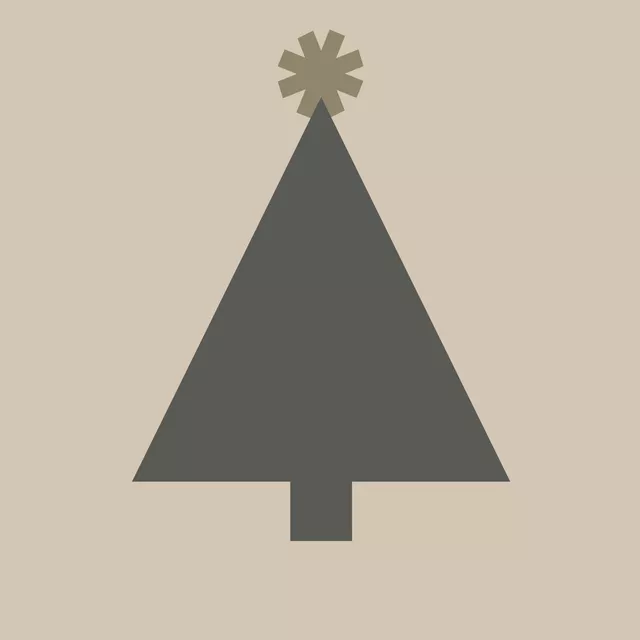 Kissen Tannenbaum Grau Beige