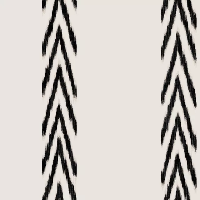 Kissen Stripes Ikat Black