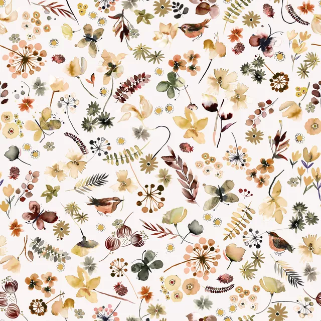 Bodenkissen Wild Nature Plants Beige