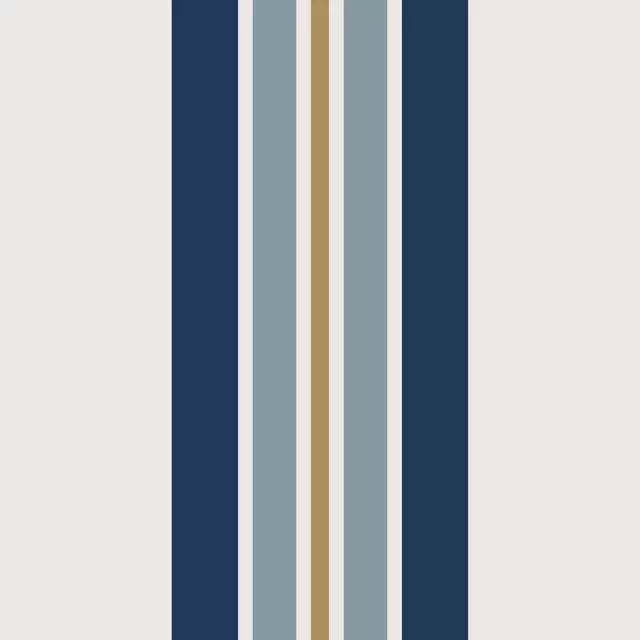 Bankauflage Streifen vertical blau beige