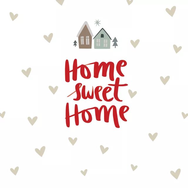 Servietten Home sweet Home - Haus + Herz