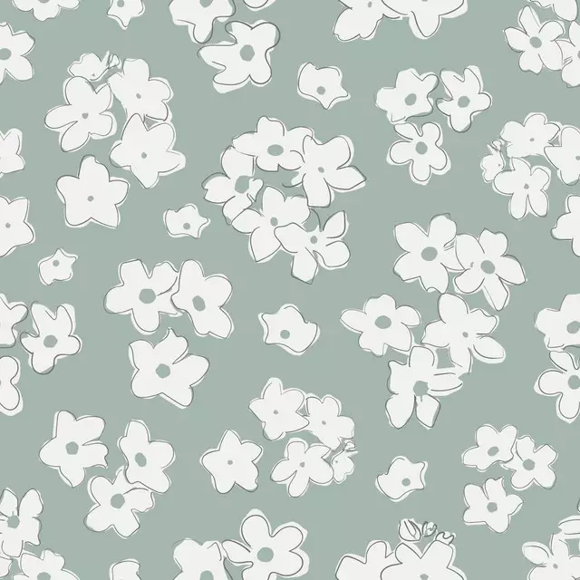 Kissen Cute Blossoms naturals sage