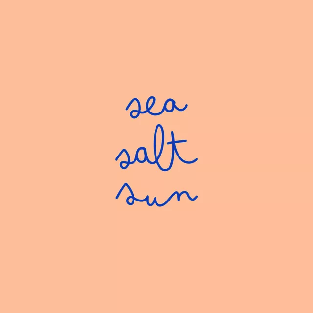 Kissen Sea Salt Sun Orange Blau