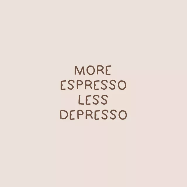 Kissen Espresso Depresso Beige