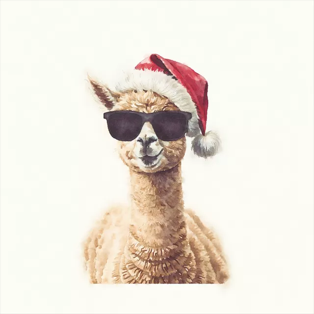 Tischset Christmas Cool Alpaca Lama