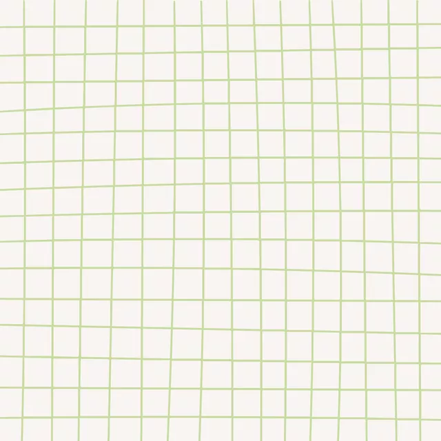 Kissen Hand Drawn Grid Grün Beige