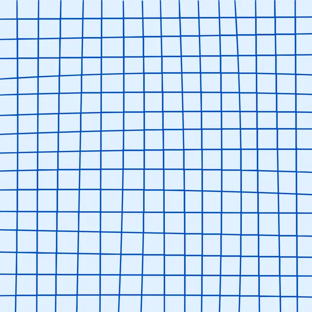 Kissen Hand Drawn Grid Blau 2