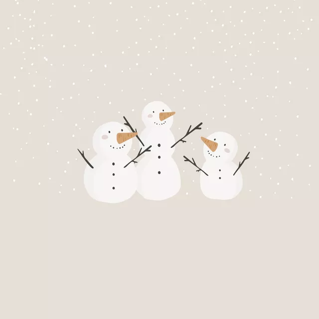 Servietten Familie Schneemann