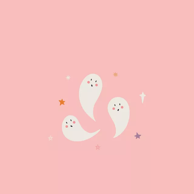 Sitzkissen Cute Ghosts Pink