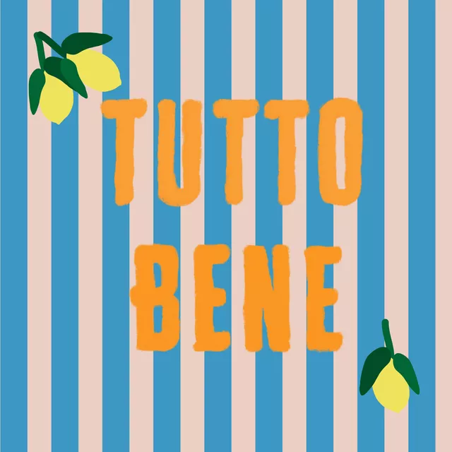 Servietten Tutto Bene Streifen Blau