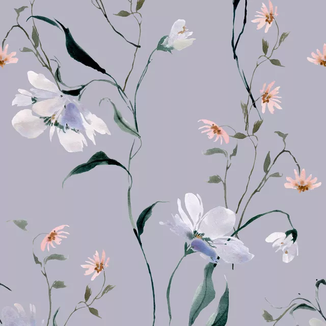 Bodenkissen Winterflorals bleu