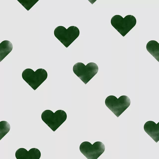 Kissen Holly Jolly Hearts green