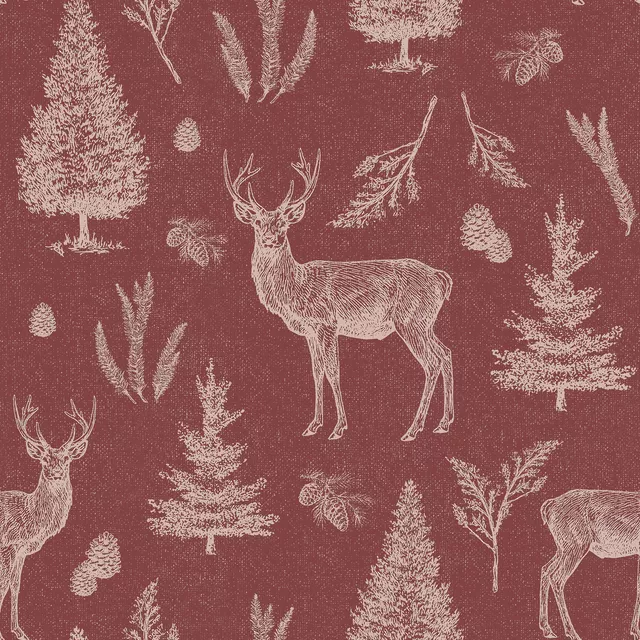 Kissen Winter deer and woodlands I