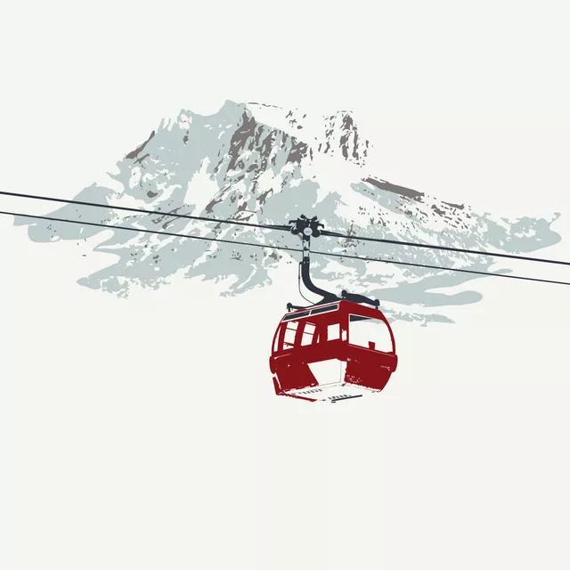 Kissen Berg Seilbahn