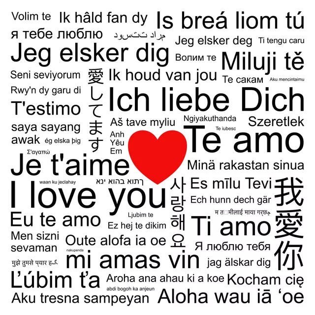 Tischset Ich liebe Dich ohne Grenzen