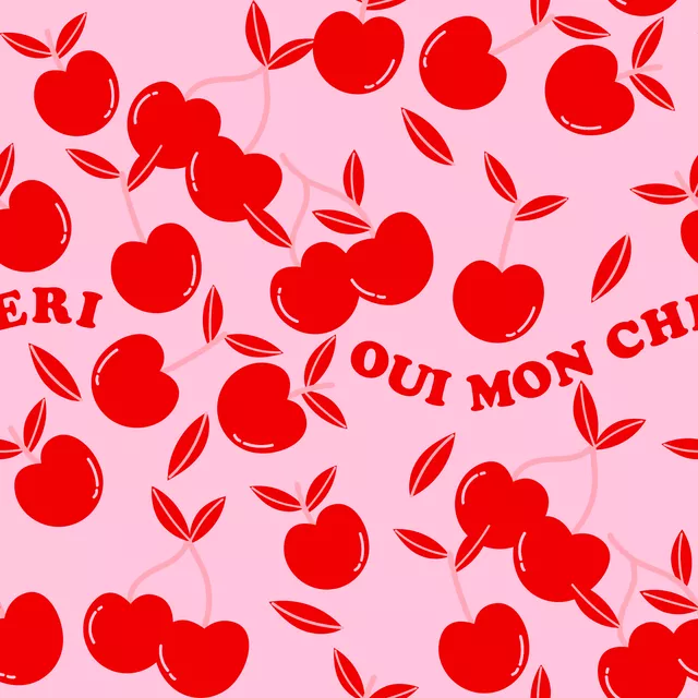 Bodenkissen Oui mon cheri cherries