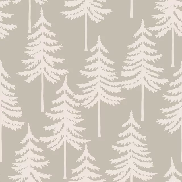 Kissen Winterwald Weihnachten beige