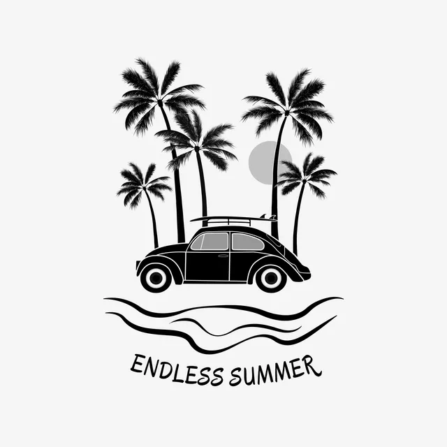 Servietten Endless Summer Surf black