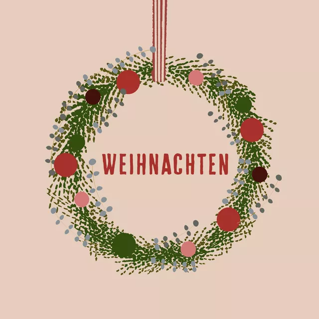 Servietten Weihnachtskranz Weihnachten