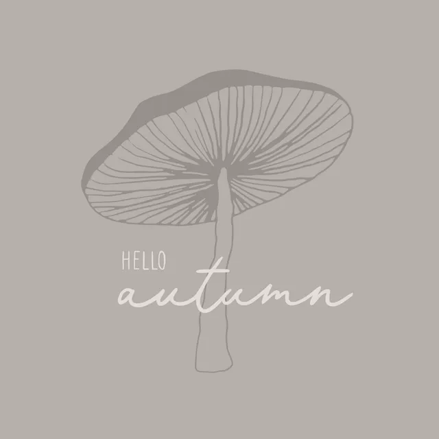 Kissen Hello Autumn Mushroom