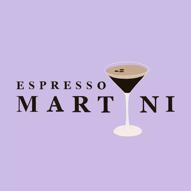 Kissen Espresso Martini Typo Flieder