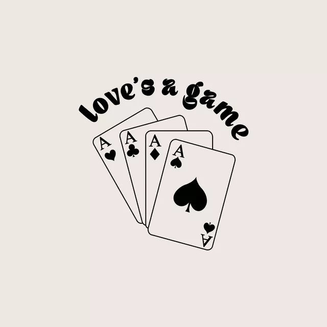 Servietten Love's a Game Schwarz