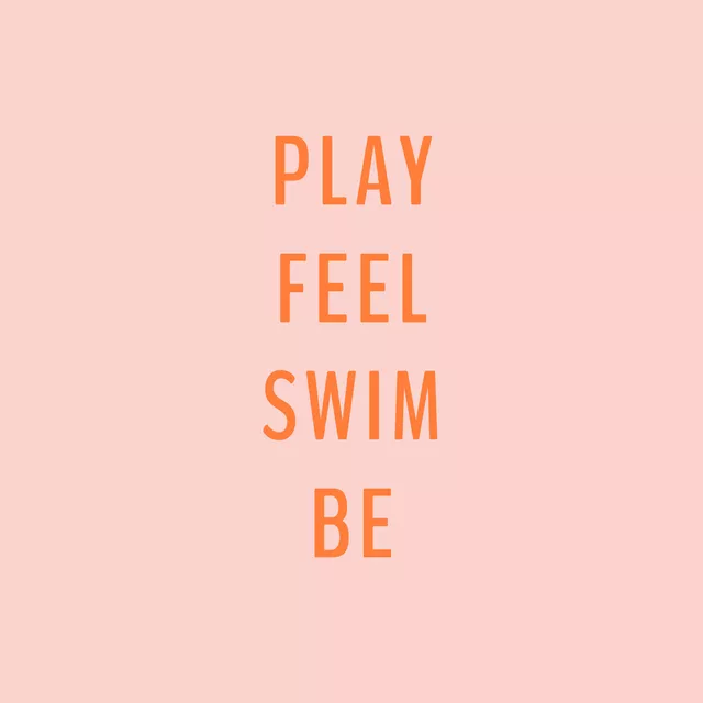 Kissen Play Feel Swim Be Orange