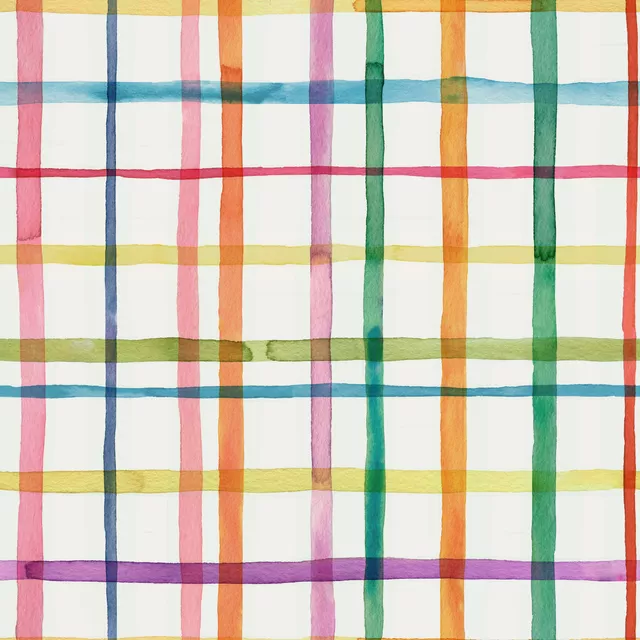 Geschirrtuch Color Grid Plaids Watercolor