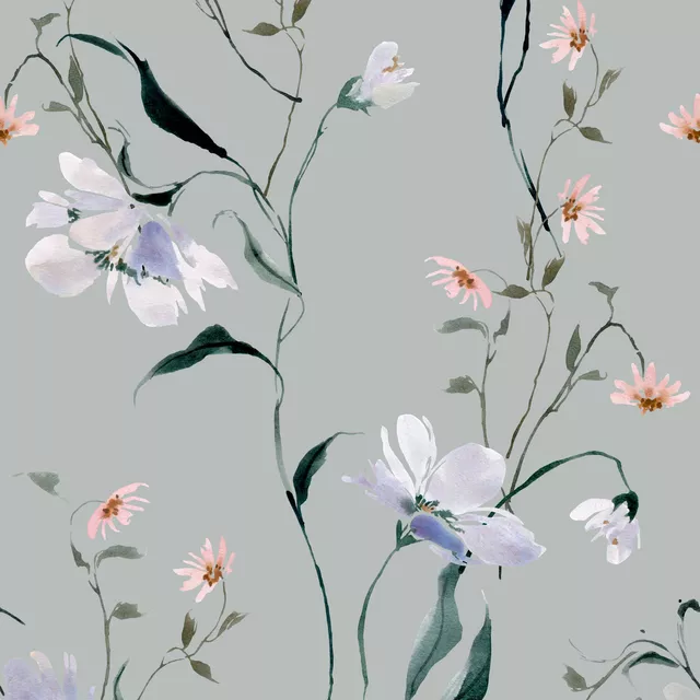 Tischdecke Winterflorals mint