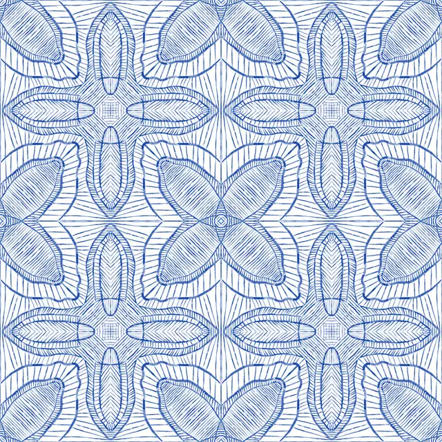 Bankauflage Geometric Blue