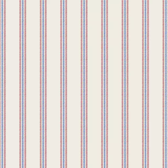 Kissen Stripes Red Blue