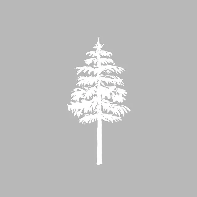 Kissen White Tree grey