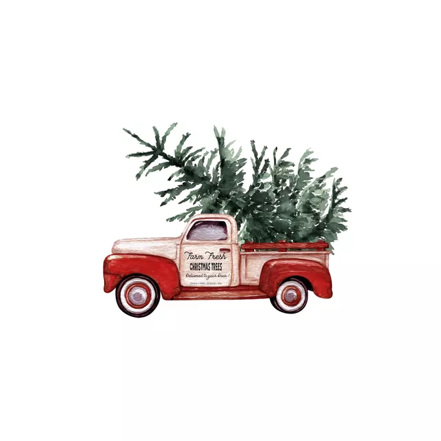 Kissen Cottage Christmas Truck