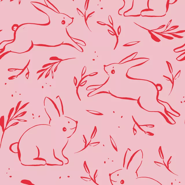 Servietten Pattern Bunny Pink