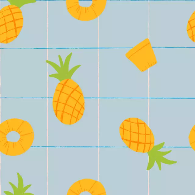 Bodenkissen Ananas Grid