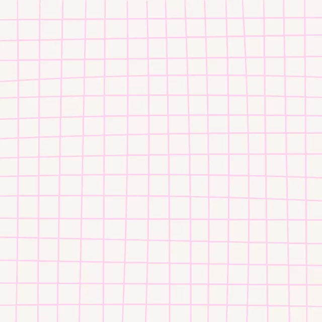 Kissen Hand Drawn Grid Rosa