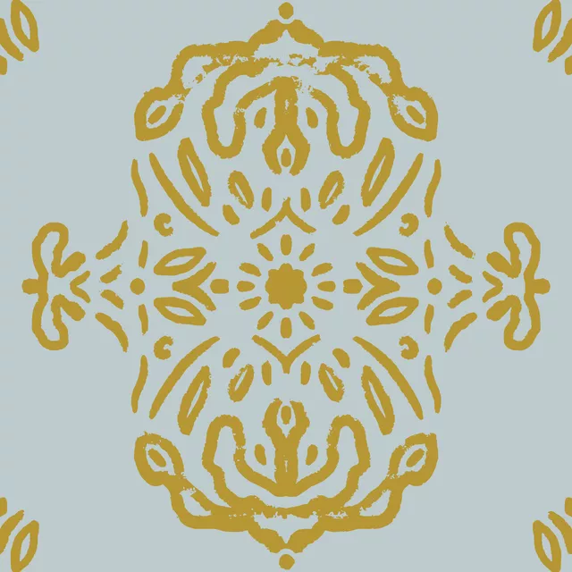 Kissen Damask graublau