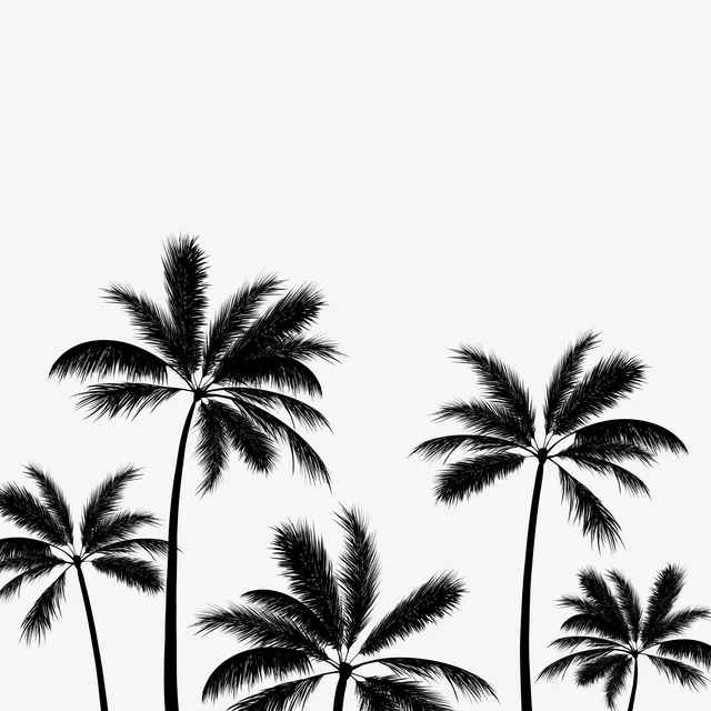 Geschirrtuch Summer Palmtrees black