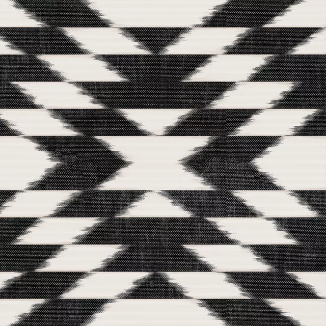 Kissen Diamonds Ikat Black Beige