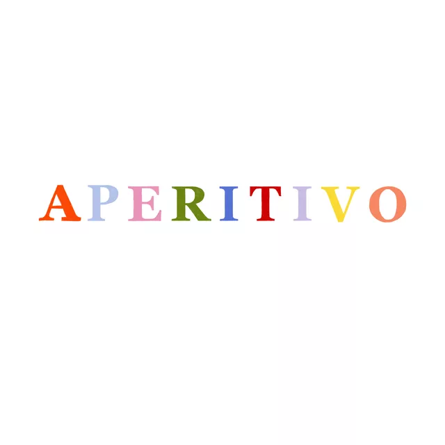 Kissen Aperitivo Typo Bunt