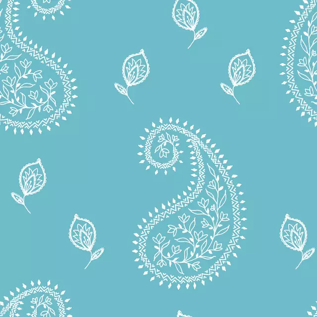 Tischdecke Paisley blau