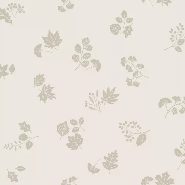 Flächenvorhang Herbstblätter Beige Creme