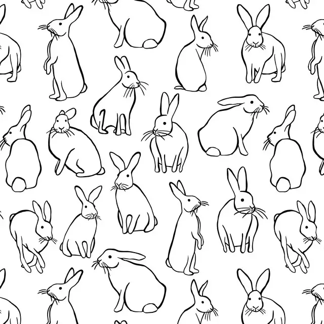 Kissen Bunnies White