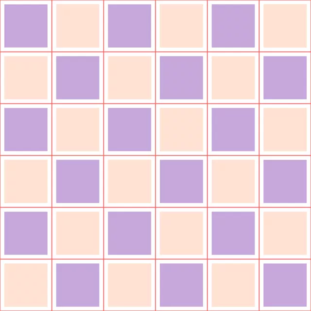 Raffrollo Chessboard Pattern Violet