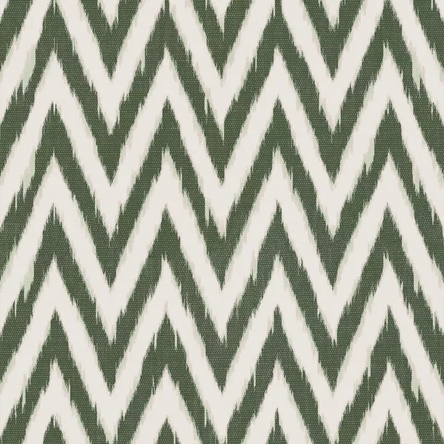 Kissen Zigzag Ikat Dark Green