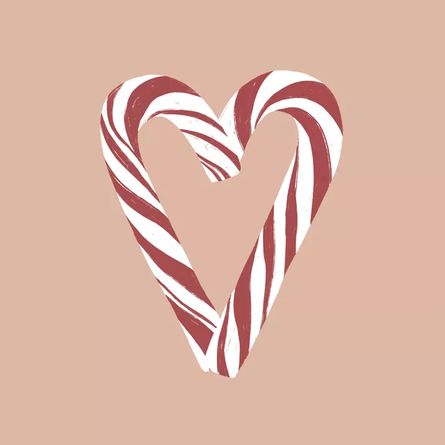 Geschirrtuch Candy Cane Heart