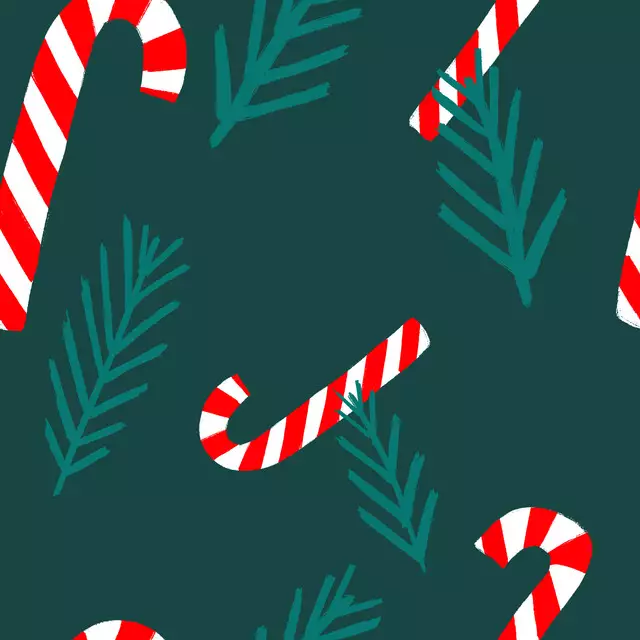 Bankauflage Candy Canes & Twigs